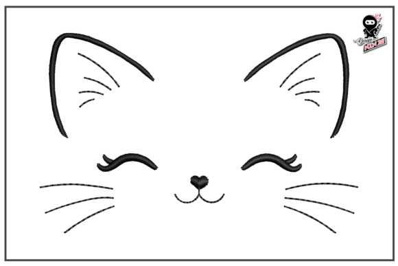 Cute Cat: A Sweet Embroidery Design for Handmade Gifts