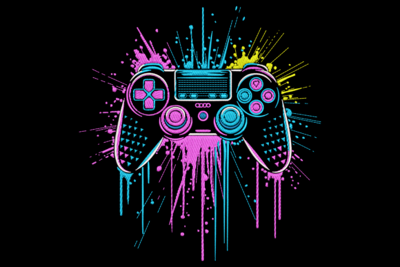 Neon Game Controller: A Bold Holiday Embroidery Review