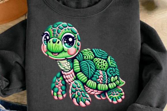 Review: Cute Sea Turtle Faux Yarn Embroidery PNG