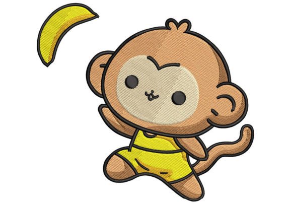 Review: Digitized Cute Monkey Embroidery Design