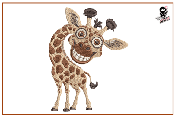 Silly Giraffe: A Playful Embroidery Design for Etsy Sellers